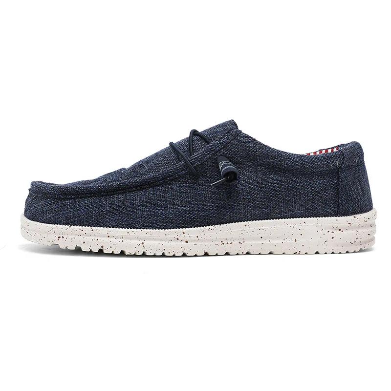 Fashion Plus Size 39-47 Men's Loafers Fashionable Men's Breathable Lightweight Casual Canvas Shoes Driving Shoes