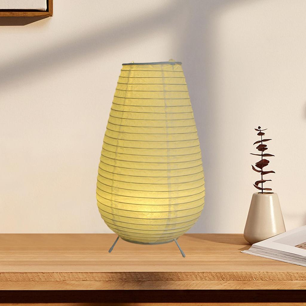 Paper Table Lamp Ambient Lighting Japanese Desk Light Practical for Bedside