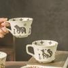 400ml Ceramic Coffee Mug Vintage Mug Simple Tea Cup with Handle