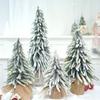 1 Piece Mini Falling Snow Christmas Tree PE Flocked Christmas Tree Tabletop Decorator Scene Arrangement Decorations