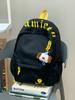 Schoolbag Japanese texture light blue letter embroidery casual backpack primary school students class holiday cram school lightweight small schoolbag