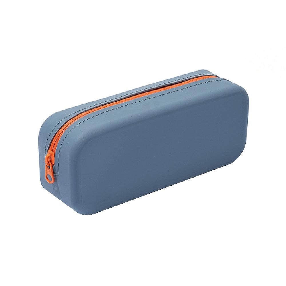 Portable Silicone Pen Bag Large Capacity Waterproof Pencil Case Multi-function Zippered Stationery Organizer Student
