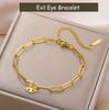 Cazador Lucky Turkish Evil Eye Paperclip Chain Bracelets for Women Stainless Steel Bracelet Gifts Vintage Jewelry 2026 Wholesale