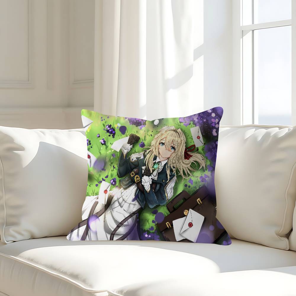 Novel V-Violet E-Evergardens Kissenbezug Abnehmbar Waschbar Kissenbezug – Ganzjährig Weiches Leinen