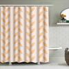 Modern Decorative Shower Curtain With Leaves Pattern For Bathroom Waterproof Protection Soft Fabric Material In Multiple Colors