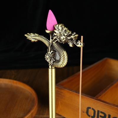 Chinese-style Auspicious Cloud Spit Rui Zodiac Dragon Incense Insert Ornament Home Furnishing Dragon-shaped Three-purpose Reversing Incense Plate