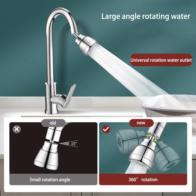 Universal Tap Extender All Copper 3 Modes Faucet Aerator Anti-splash Water Saving Filter Nozzle For Kitchen Sink