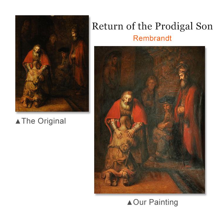 Museum Quality Hand Painted Famous Baroque Artist Rembrandt Art Chinese Oil Painting Reproduction (as the picture,30x40cm)