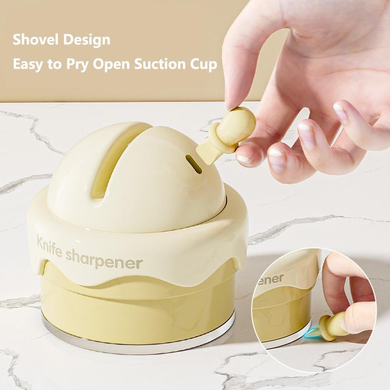 New Ice Cream Suction Cup Whetstone Professional And Fast Knife Sharpener For Household Kitchen Knives And Scissors Kitchenware