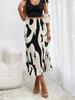 Skirts Phumee Elegant Graphic Print Pleated Mermaid  High Waist A1655