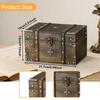 Jewelry Box Decorative Wooden Treasure Chest Vintage Storage with Lid Keepsake Rustic