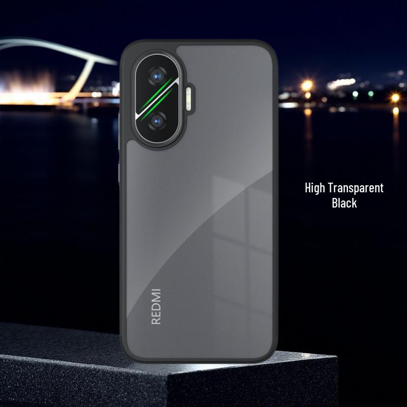 Xiaomi POCO F7 Silicone Drop-Proof Full Coverage Transparent Magnetic Phone Case