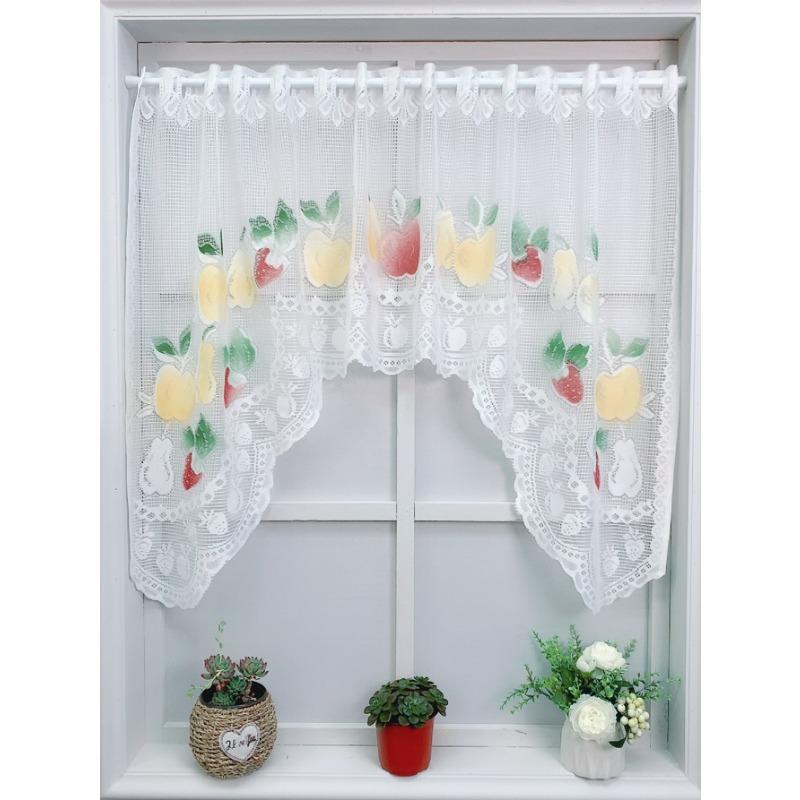 

1pc Fruit Print Lace Window Valance 90*140cm разноцветный