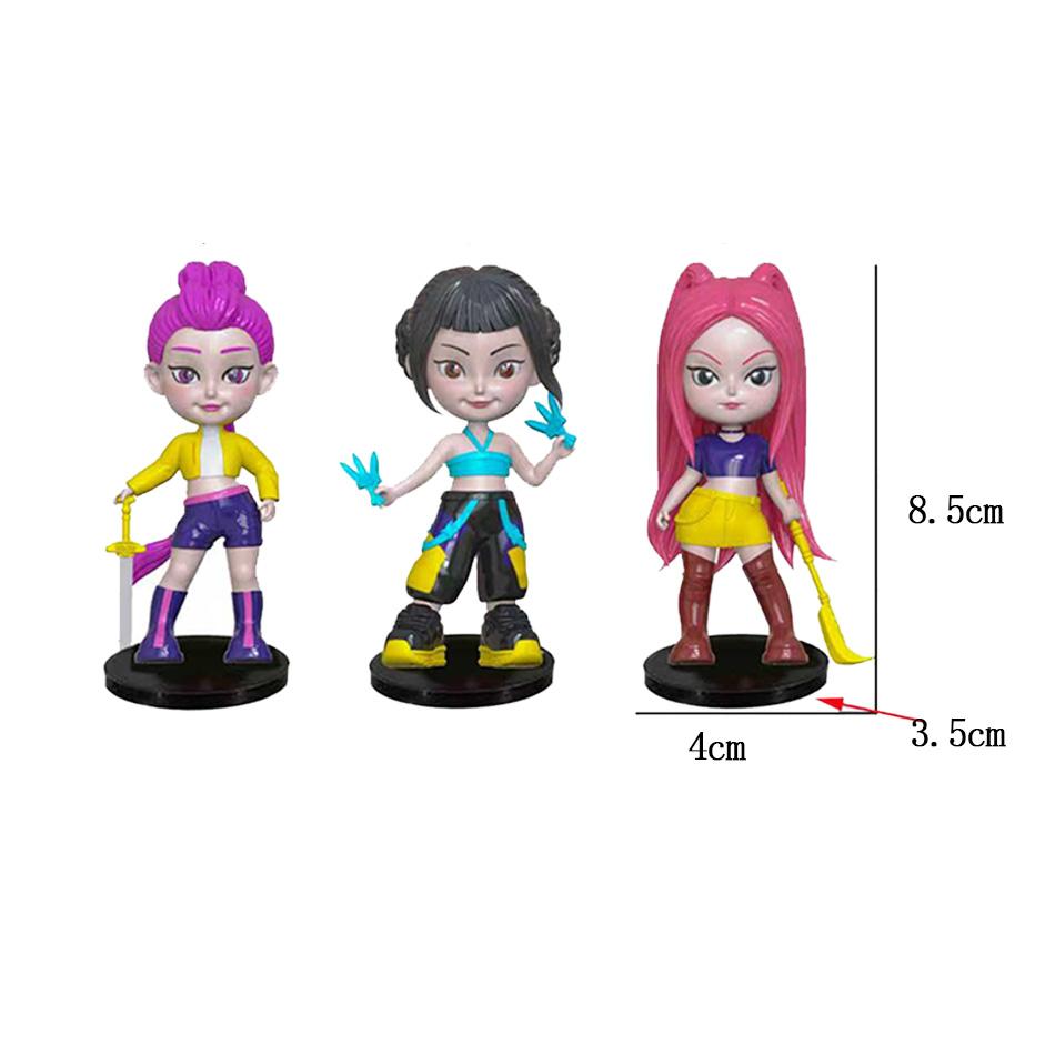 10pcs Kpop Demon Hunters Action Figures Set Derpy Tiger Rumi Mira Zoey Sussy Collectible Dolls Figurines for Fans Gift