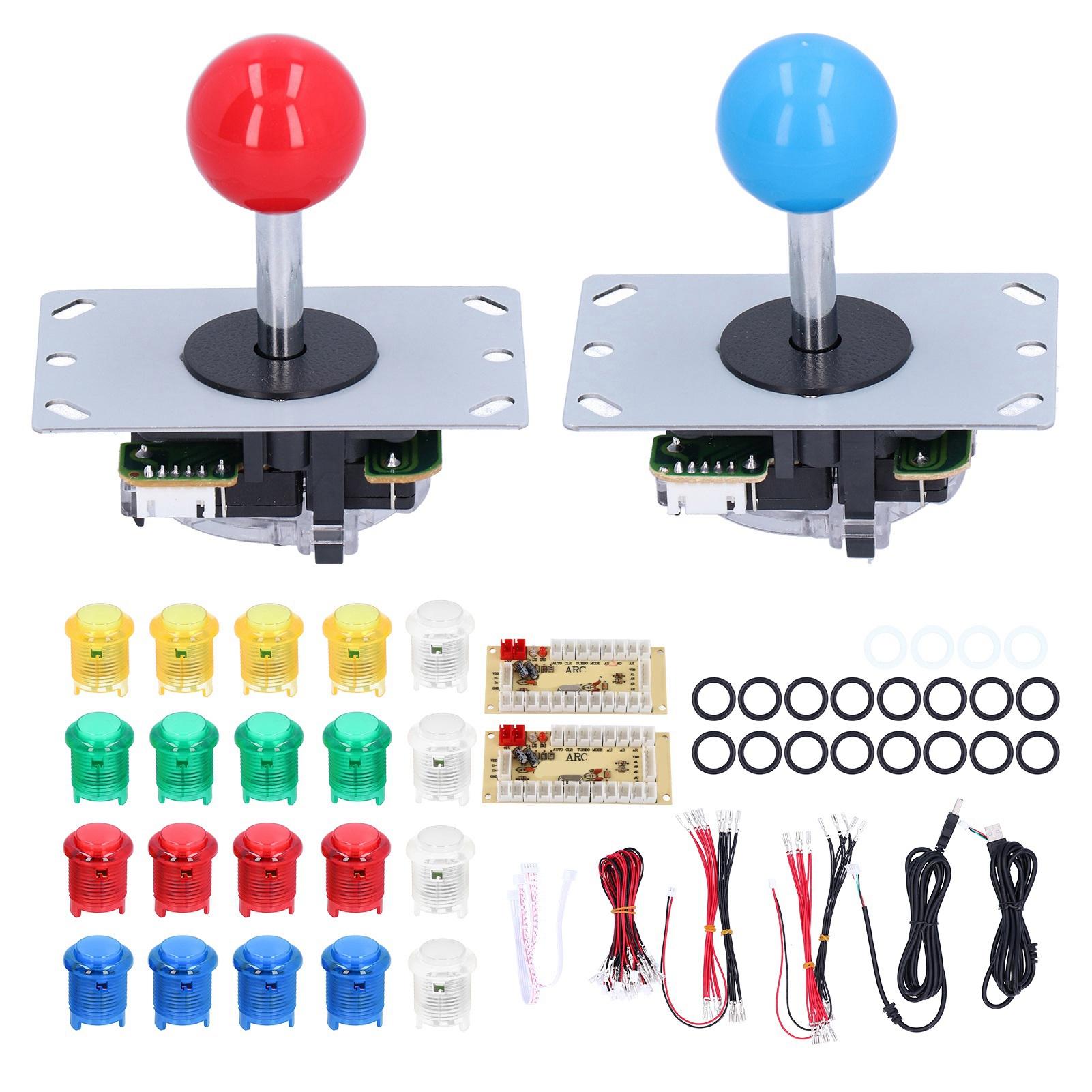 

2 игрока аркадные игры DIY наборы джойстиков набор светодиодных аркадных кнопок для компьютерных игр 5 В