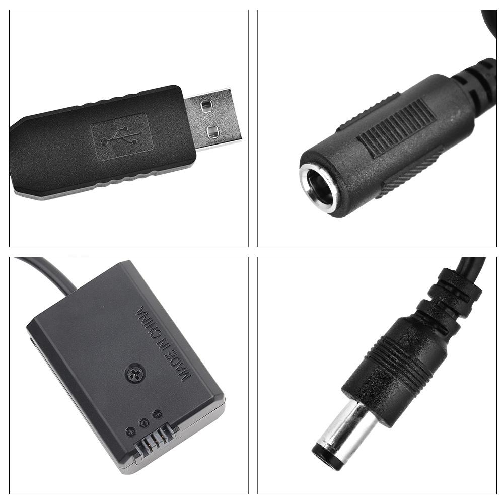 NP-FW50 USB Dummy Battery Adapter Full Decode with Cable for Sony A6300 A5000 NEX-5N