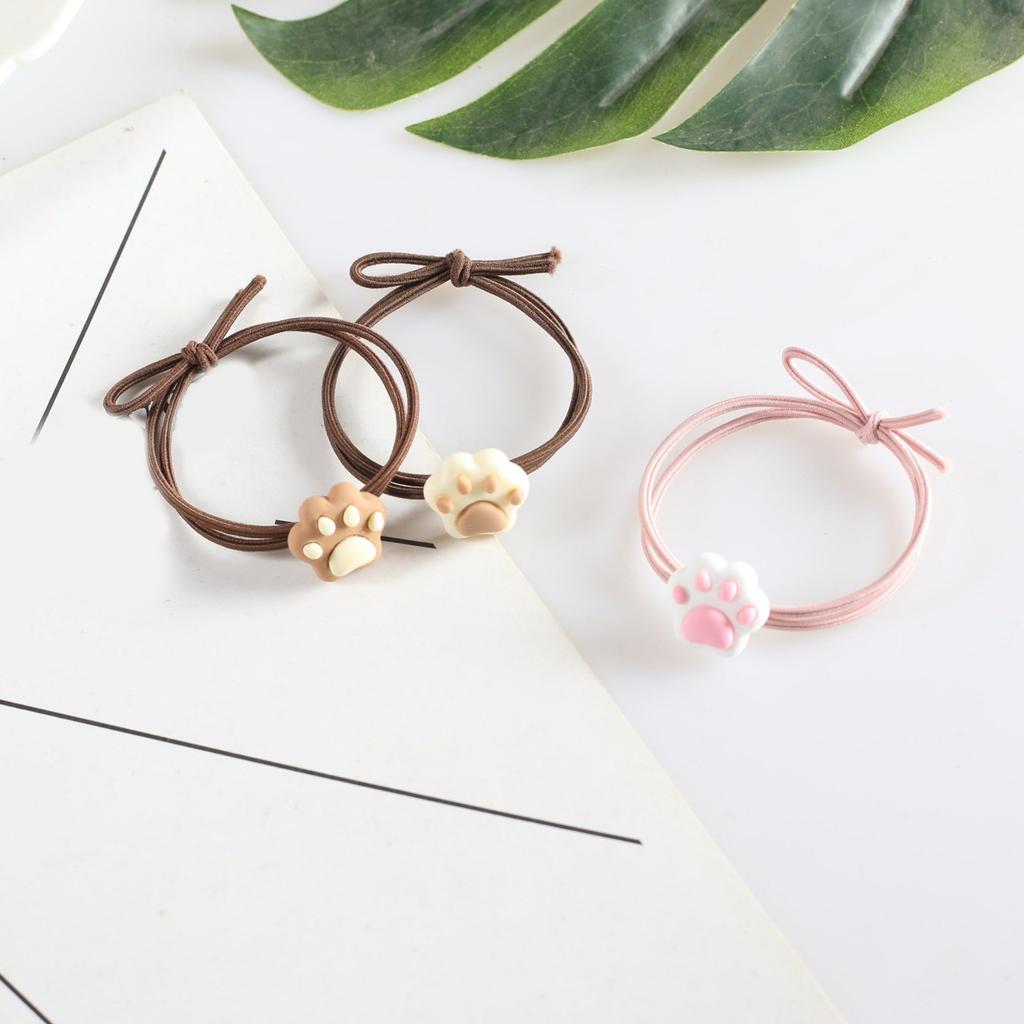 Cartoon Kitten Paw Style Cat Paw Hair Tie Hair Rope Strong Hold Christmas Costume Cat Paw Cute Hair Rope Non-Slip