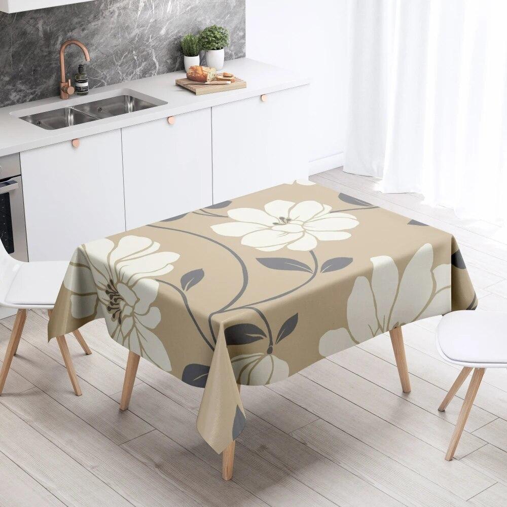 

Скатерть с цветочным принтом из мультфильма, домашний декор, водонепроницаемая антипятнистая скатерть для украшения стола, прямоугольная кухонная столешница для камина 40x70cm