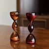 DYS 3-stufige bunte Glas-Sanduhr, Borosilikat-Ornament mit bernsteinfarbener weinroter Farbverlauf, gleichmäßiger Sandfluss, moderne minimalistische Dekoration für Zuhause