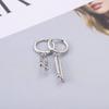 ANENJERY Asymmetric U Shape Hoop Earrings For Women Simple Exquisite Ear Buckle Jewelry Gifts
