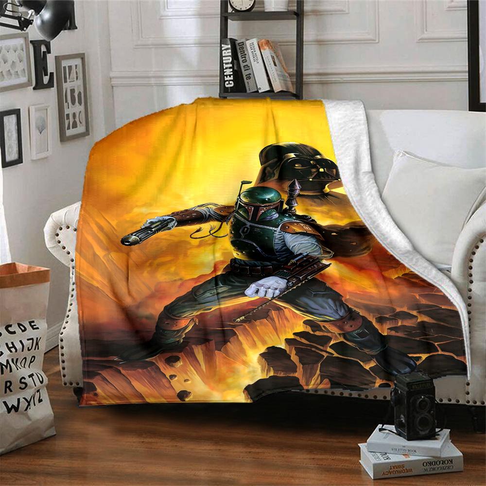 Star Wars Blanket Soft Warm Cozy Great for Office Livingroom Chair Four Seasons Multipurpose Modern Ideal Gift for Friends Family Couples Picnic