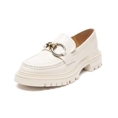 Female Penny Shoes Spring Genuine Leather Ladies Lazy Shoes Student Platform Slip-On Loafers for Women