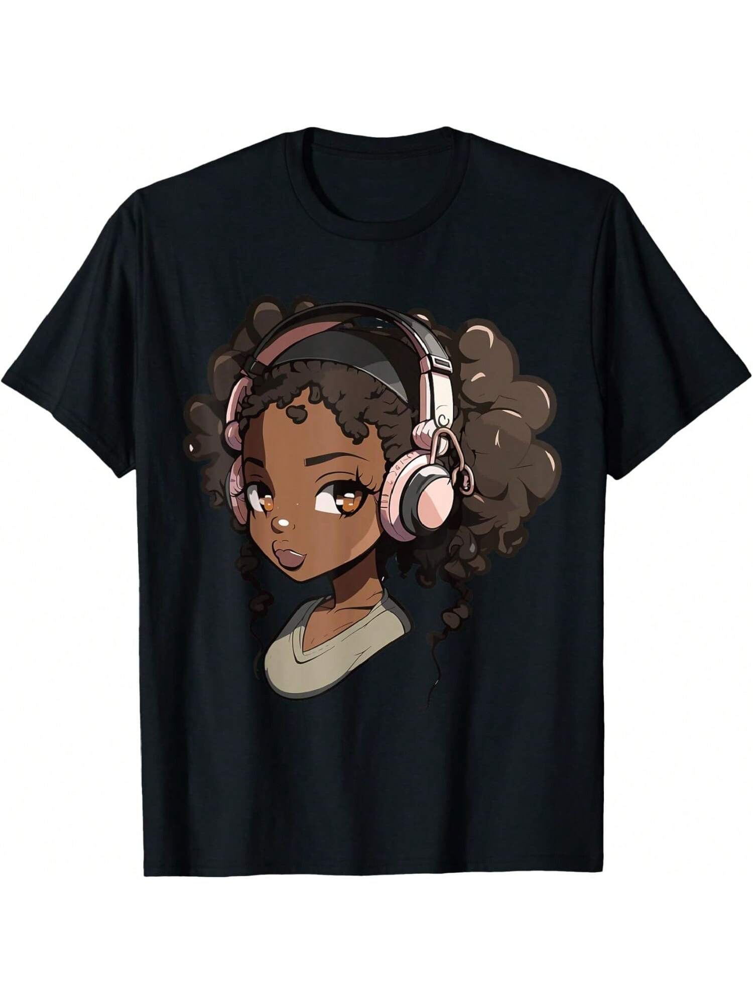 Anime And Music Anime Merch Afro African American T-Shirt1 S разноцветный