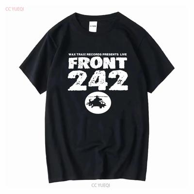 Vtg Front 242 Band Welttournee Country Musik Schwarzes T-Shirt vintage Gewaschen Mode Grafik Mann Stilvolles Oberteil Für Den Alltag