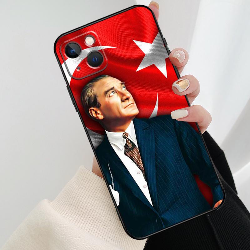 Turkey Mustafa Kemal Ataturk Phone Case For iPhone 17 Pro Max 16 15 14 11 12 13 Pro Max mini 15 16 Plus 16e 17 Air Cover