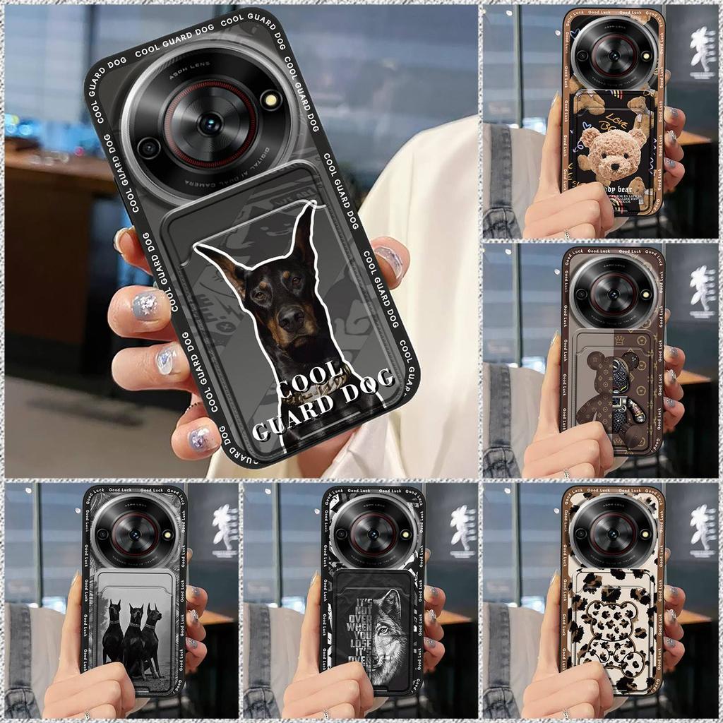 Card Slot Soft Case Phone Case For ZTE Blade A75 5G/Nubia Focus 5G/Calf 5G Waterproof Back Cover Durable Anti-knock TPU