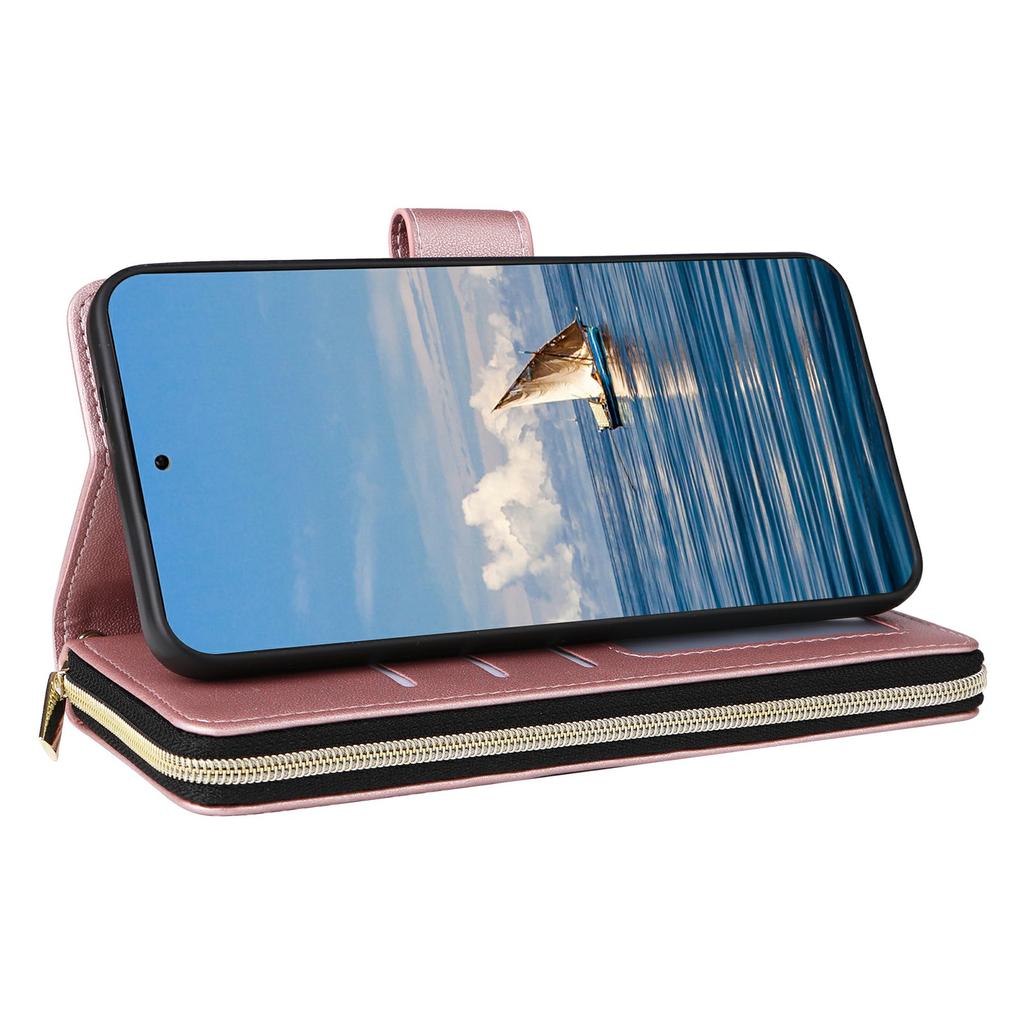 For Samsung Galaxy S25/S24 Case Zipper Wallet Rhombus PU Leather Crossbody Phone Bag