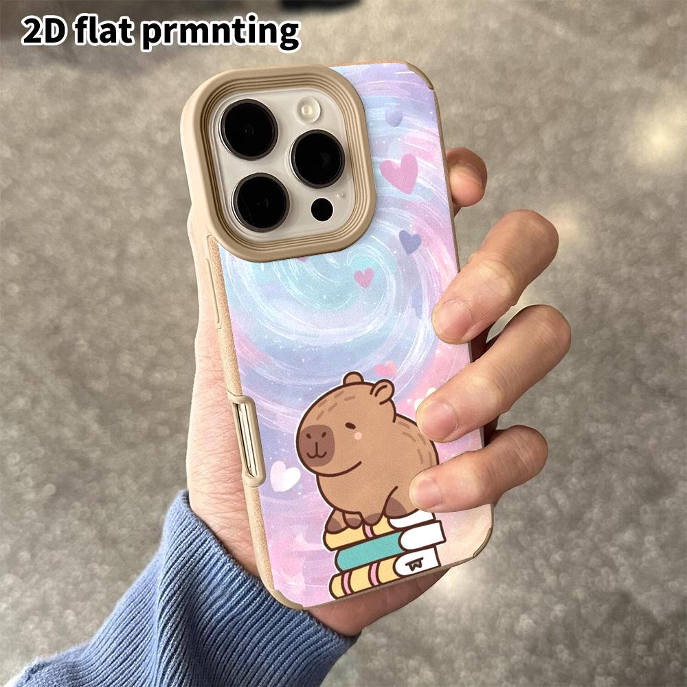 Phone Case: 2D flat lambskin suitable for iPhone 18 17 16 15 14 13 Pro film protective case, heart swirl, Christmas and Halloween gifts