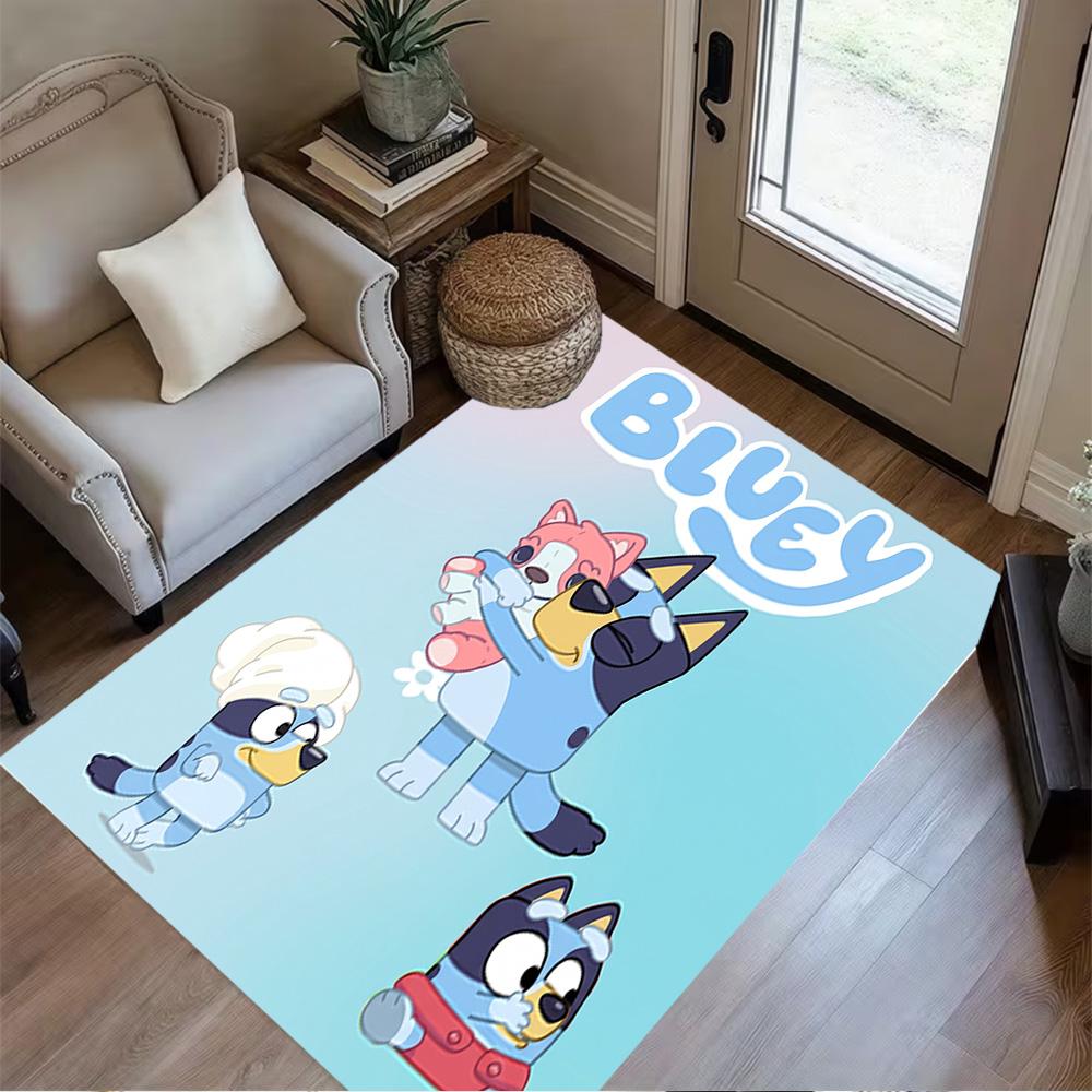 Bluey Bingo Hug Carpet Design for Decorate room Foyer Playrooms Living Rooms Antislip Carpet Anime Office Decor Gift for Festivals