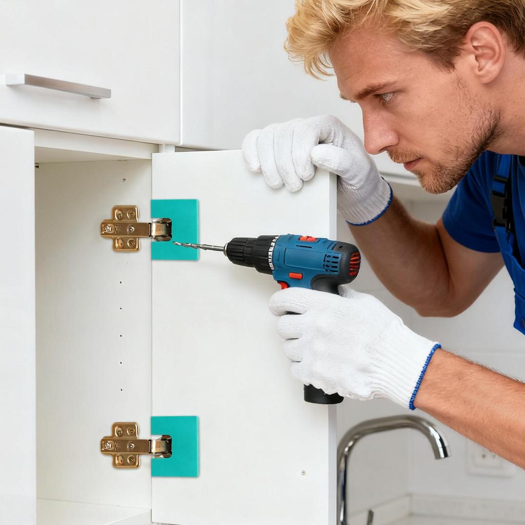 Hinge And Door Panel Installation Auxiliary Tools, Hinge Installation Fixing Plates With Magnetic Door Gap Positioners for Home