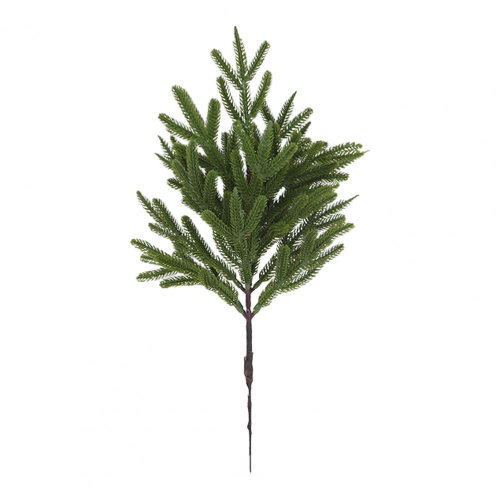 Artificial Norfolk Pine Branch UV-Resistant Faux Greenery Plants Stem Fake Pine Needle Pick Xmas Party Home Decoration
