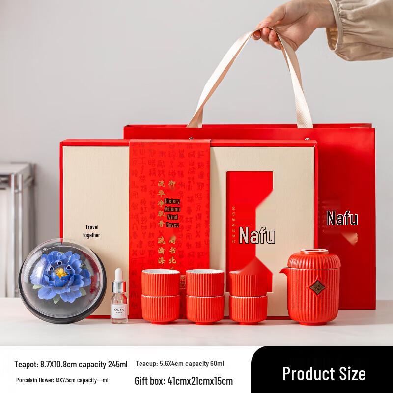 

Ceramic National Flower Tea Set