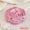 Portable Folding Rose Mirror: Compact HD Double-Sided Makeup Mirror with Flip-Top Design