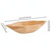 Acacia Wood Tray Elongated BoatShaped Rustic Wooden Fruit Bowl for Dining Table, Home Decor