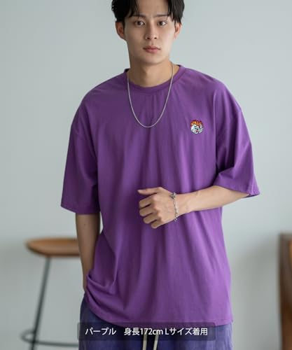 IMPROMES Casual SIDEWAYSTANCE Embroidered Fire Dice Short Sleeve T-Shirt, Men's, Black