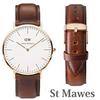 Daniel Wellington 36mm Men's/Women's Leather Analog Watch 0508DW