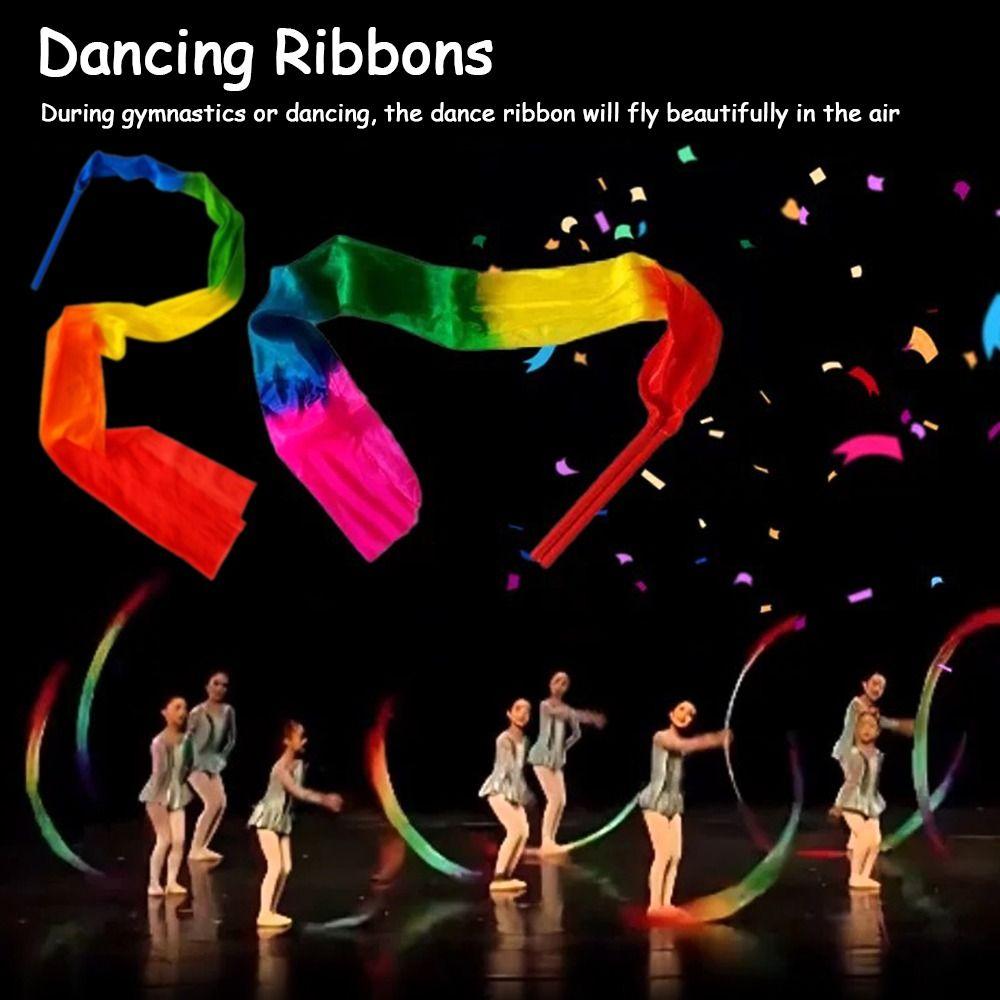 With Rod Dancing Ribbons Colorful Stage Show Prop New Gymnastics Ribbon