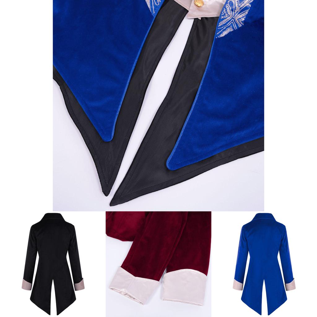 Elegant Gothic Victorian Tailcoat For Halloween Steampunk Medieval Jacket