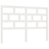 Vidaxl Bed Headboard, White, 126X4X100 Cm, Solid Pine Wood
