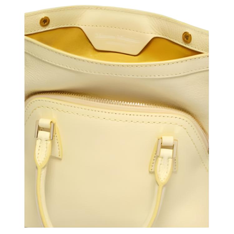 Maison Margiela Snap Closure Goat Leather Shoulder Bag Women handbags Lemon-Yellow SB1WG0036P5348T7320