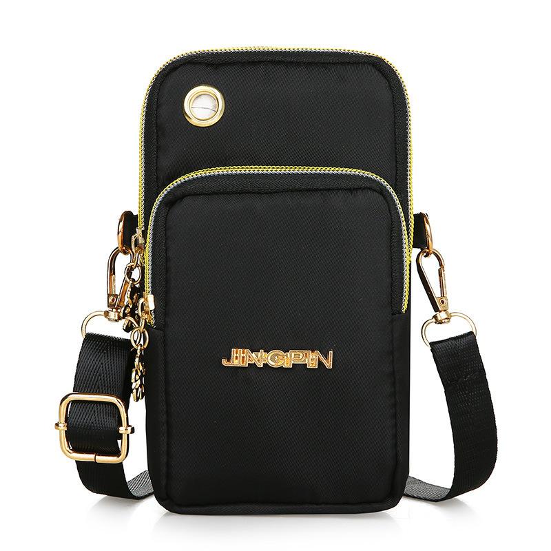 Mobile Phone Bag, Mini Crossbody Bag for Women, Three-layer Zipper Bag, Vertical Hand-held Coin Purse, Arm Bag