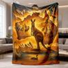 2026 New Flannel Blanket Release - Soft Throw Blanket Featuring Australian Wildlife Print, Ideal for All Seasons And Various Uses Including Sofa, Bed,
