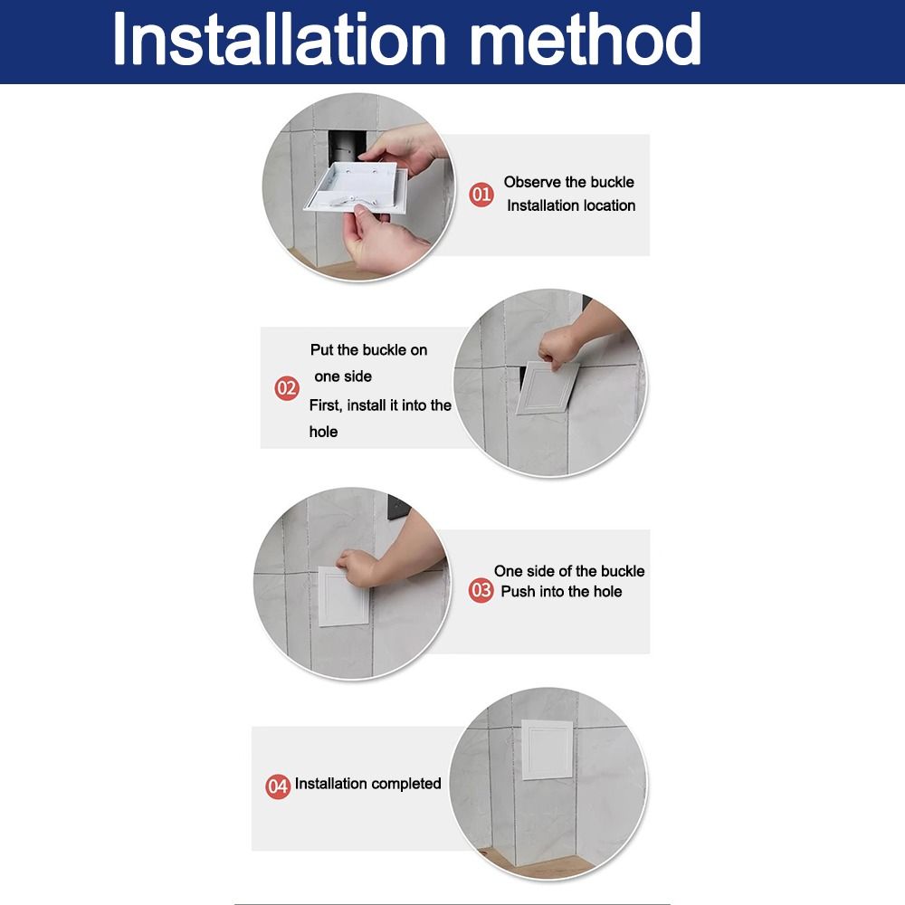 Universal Aluminum Alloy Access Panel Snap-on Type White Maintenance Access Port Anti-corrosion Removable Inspection Door