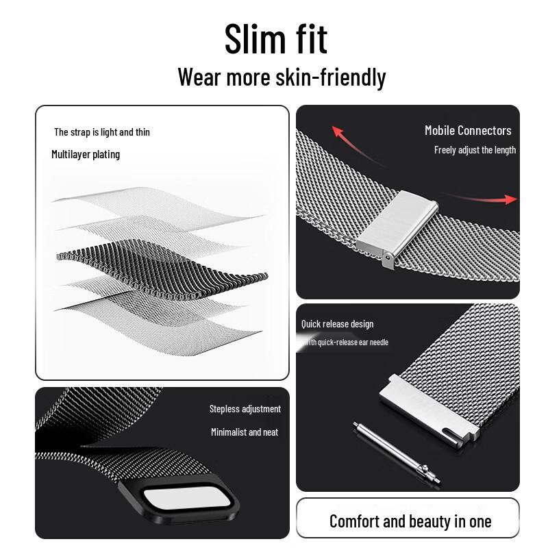 SGGS Milanese Loop Stainless Steel Magnetic Watch Band for Huawei GT Series