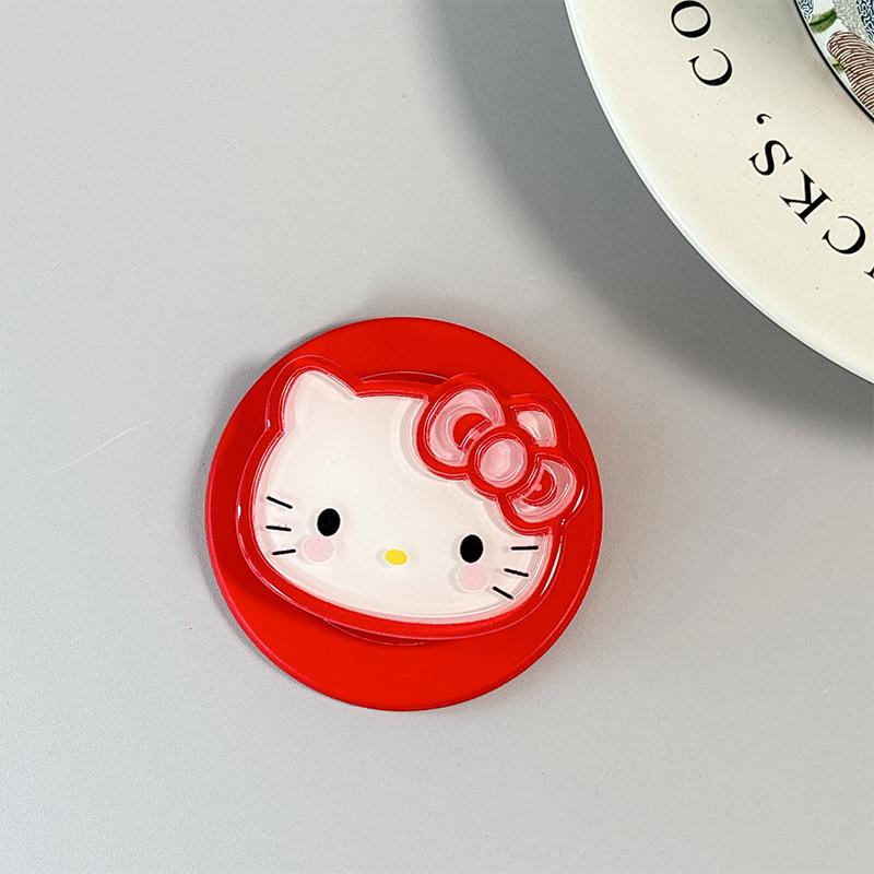 Cute Cartoon Small Fresh Kt Cat Mobile Phone Airbag Bracket Magnetic Desktop Paste Girl Cream Wind Ring