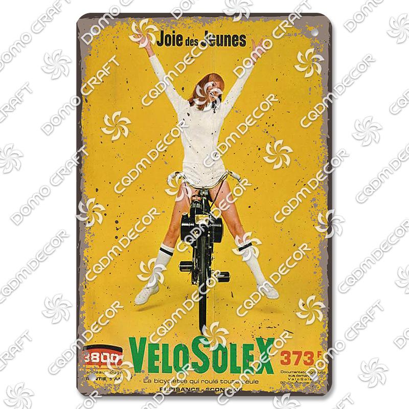 Pôster de Bicicleta Retrô Placas de Metal Estanho Ciclista Homens Mulheres Crianças Placa de Metal Decoração de Arte de Parede Garagem Bar Clube Sala de Estar Casa